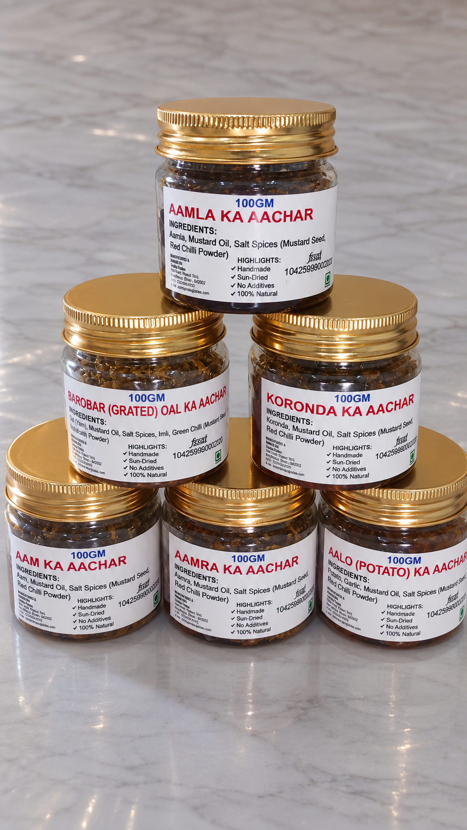 Pack of 6 Pickles Jar | Omnika Pickle